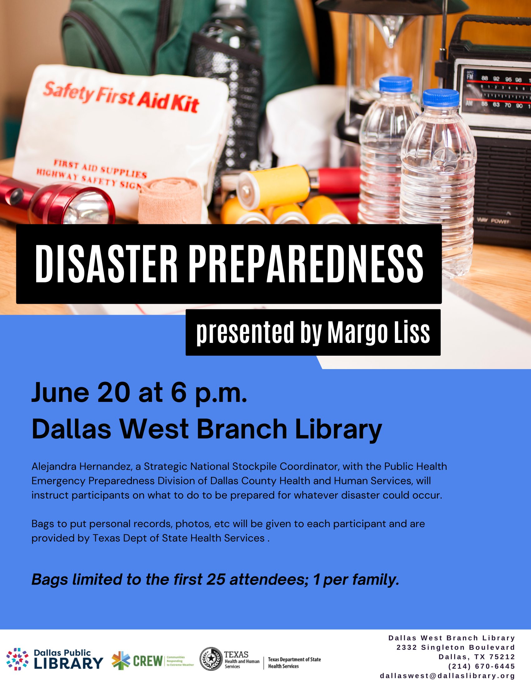 Disaster Preparedness Presented By Margo Liss | Dallas Public Library